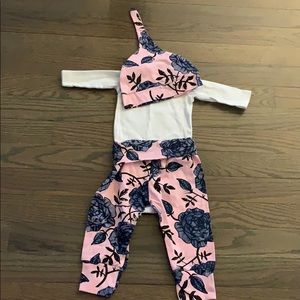 Adorable floral girl outfit